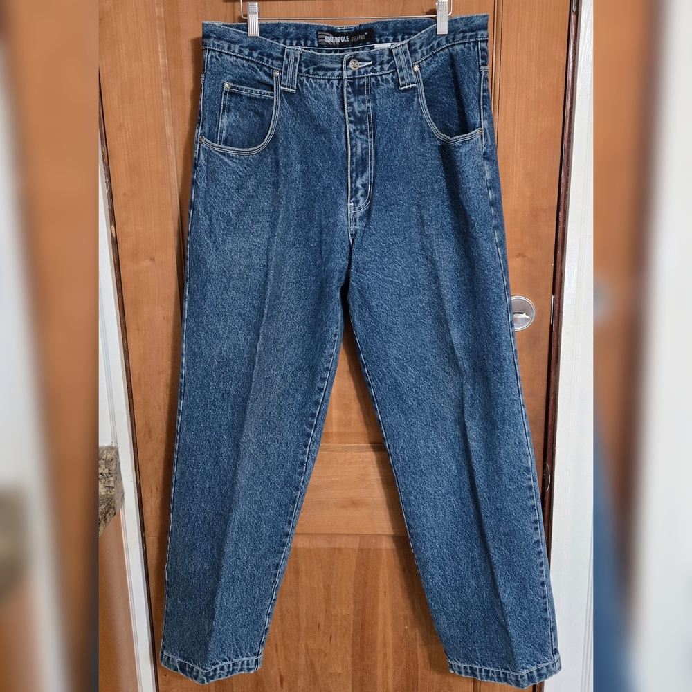 South Pole Men's Relaxed Fit Blue Jeans